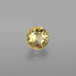 Berillo dorato naturale giallo da 1,13 ct, taglio rotondo, VVS-VS
