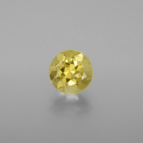 Berillo dorato naturale giallo da 1,12 ct, taglio rotondo, VVS-VS