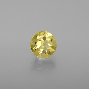 Berillo dorato naturale giallo da 1,12 ct, taglio rotondo, VVS-VS
