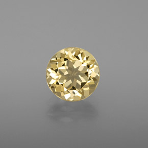 Berillo dorato naturale giallo da 1,78 ct, taglio rotondo, VVS-VS