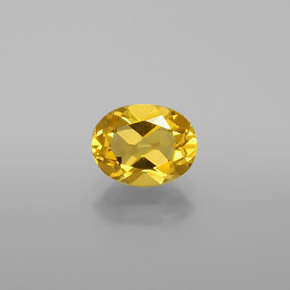 Berillo dorato Giallo naturale da 1.29 ct, Taglio ovale, VVS-VS
