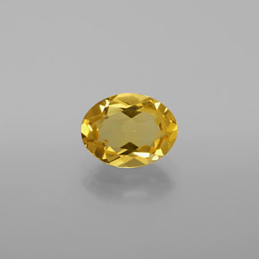 Berillo dorato naturale giallo da 1,21 ct, taglio ovale, VVS
