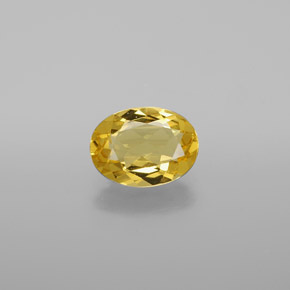 Berillo dorato naturale giallo da 0,96 ct, taglio ovale, VVS