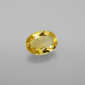 Berillo dorato naturale giallo da 0,96 ct, taglio ovale, VVS