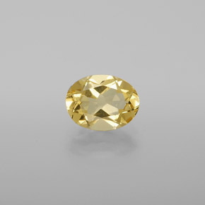 Berillo dorato naturale giallo da 1,10 ct, taglio ovale, VVS-VS