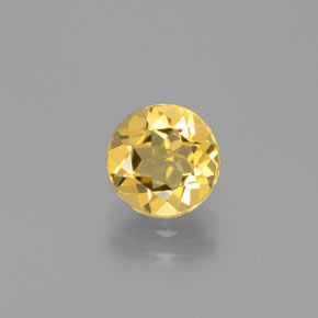 Berillo dorato naturale giallo da 1,21 ct, taglio rotondo, VVS