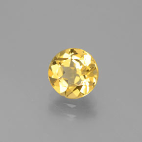Berillo dorato naturale giallo da 1,21 ct, taglio rotondo, VVS