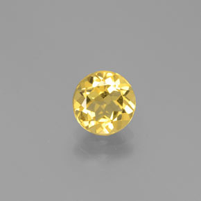 Berillo dorato naturale giallo da 0,82 ct, taglio rotondo, VVS-VS