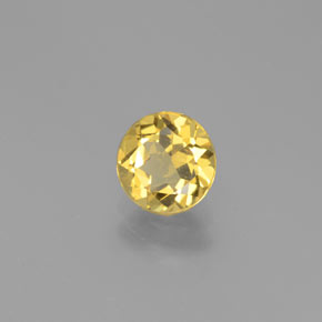 Berillo dorato naturale giallo da 0,82 ct, taglio rotondo, VVS-VS
