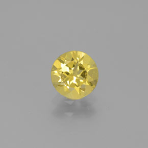Berillo dorato Giallo naturale da 0.61 ct, Taglio rotondo, VS