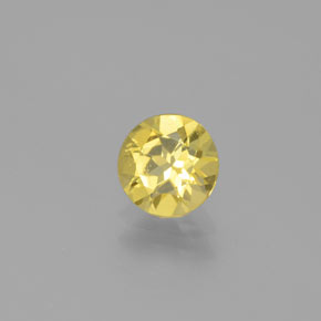 Berillo dorato Giallo naturale da 0.61 ct, Taglio rotondo, VS