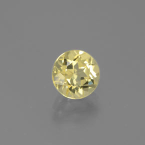 Berillo dorato Giallo naturale da 0.74 ct, Taglio rotondo, VVS-VS