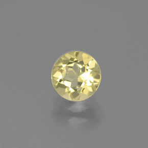 Berillo dorato Giallo naturale da 0.74 ct, Taglio rotondo, VVS-VS