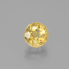 Berillo dorato naturale giallo da 1,39 ct, taglio rotondo, VVS-VS