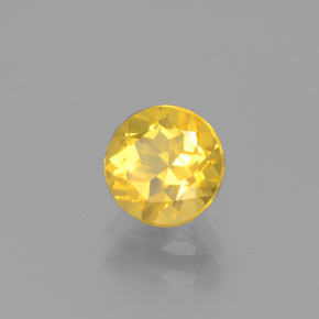 Berillo dorato naturale giallo da 0,82 ct, taglio rotondo, VS