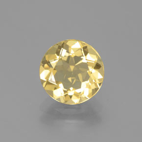 Berillo dorato naturale giallo da 1,70 ct, taglio rotondo, VVS-VS