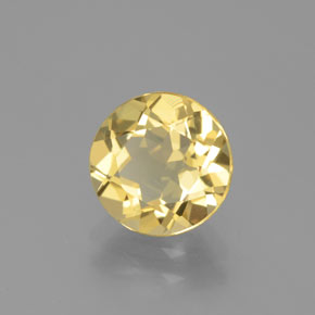 Berillo dorato naturale giallo da 1,70 ct, taglio rotondo, VVS-VS