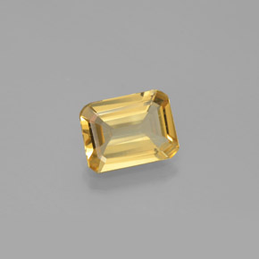Berillo dorato naturale giallo da 2,11 ct, taglio smeraldo, VS