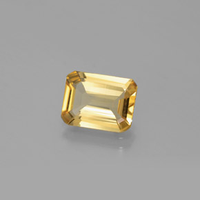 Berillo dorato naturale giallo da 2,11 ct, taglio smeraldo, VS
