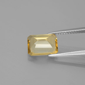 Berillo dorato naturale giallo da 2,11 ct, taglio smeraldo, VS