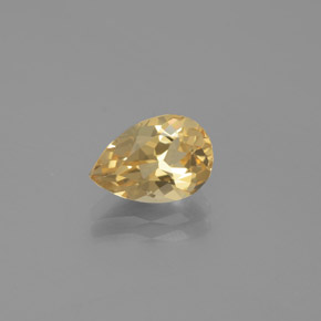 Berillo dorato naturale giallo da 1,93 ct, taglio a pera, VVS-VS