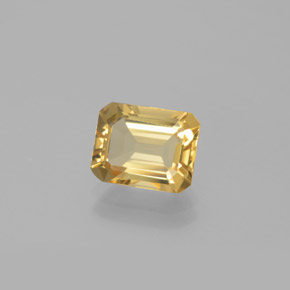 Berillo dorato naturale giallo da 2,24 ct, taglio smeraldo, VVS-VS