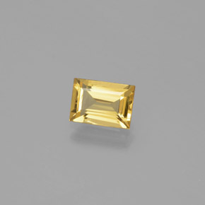 Berillo dorato Giallo naturale da 0.90 ct, Taglio a baguette, VVS-VS