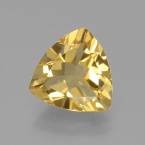 Berillo dorato Giallo naturale da 2.72 ct, Taglio trillion, VVS
