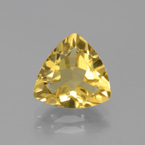 Berillo dorato naturale giallo da 2,67 ct, trillion, VVS-VS