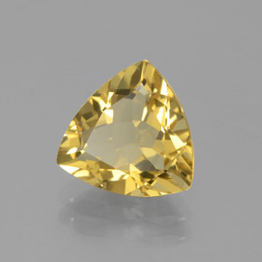 Berillo dorato naturale giallo da 2,67 ct, trillion, VVS-VS