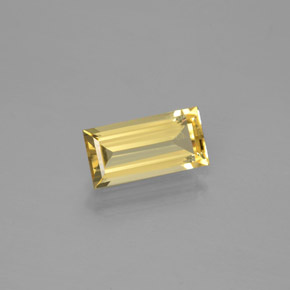 Berillo dorato naturale giallo da 1,40 ct, baguette, VS