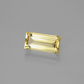 Berillo dorato naturale giallo da 1,40 ct, baguette, VS