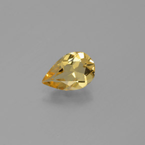 Berillo dorato naturale giallo da 0,97 ct, taglio a pera, VVS-VS