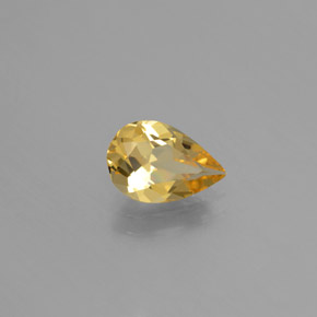 Berillo dorato naturale giallo da 0,97 ct, taglio a pera, VVS-VS