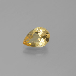 Berillo dorato naturale giallo da 1,02 ct, taglio a pera, VVS-VS