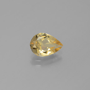 Berillo dorato naturale giallo da 1,02 ct, taglio a pera, VVS-VS