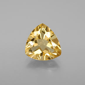 Berillo dorato naturale giallo da 3,44 ct, trillion, VS