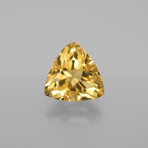 Berillo dorato naturale giallo da 2,83 ct, trillion, VVS-VS