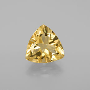 Berillo dorato naturale giallo da 2,96 ct, trillion, VVS