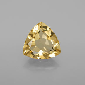 Berillo dorato naturale giallo da 2,67 ct, trillion, VVS-VS