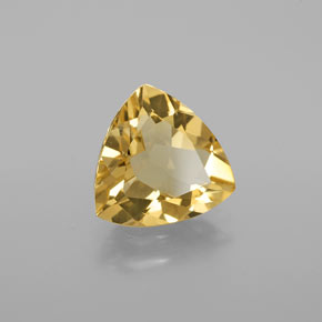 Berillo dorato naturale giallo da 2,67 ct, trillion, VVS-VS