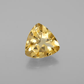 Berillo dorato naturale giallo da 2,42 ct, trillion, VVS-VS
