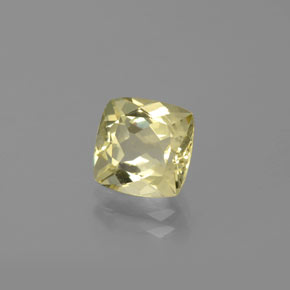 Berillo dorato naturale giallo da 2,15 ct, taglio a cuscino, VVS-VS
