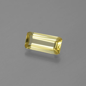 Berillo dorato naturale giallo da 1,06 ct, taglio smeraldo, VVS-VS