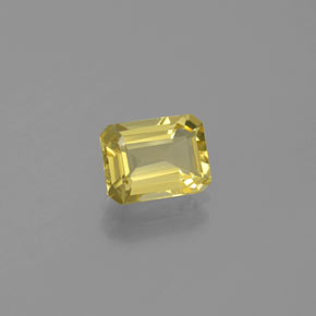 Berillo dorato naturale giallo da 1,38 ct, taglio smeraldo, VVS-VS