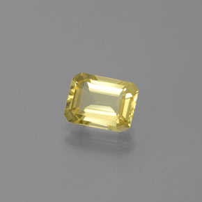 Berillo dorato naturale giallo da 1,38 ct, taglio smeraldo, VVS-VS