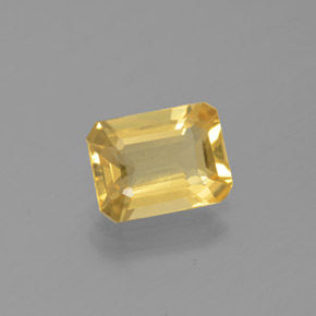 Berillo dorato naturale giallo da 1,47 ct, taglio smeraldo, VS