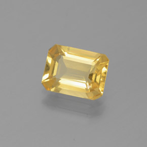 Berillo dorato naturale giallo da 1,47 ct, taglio smeraldo, VS