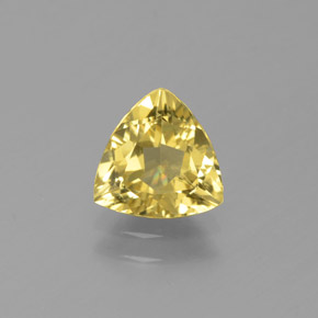 Berillo dorato naturale giallo da 0,86 ct, trillion, VVS-VS