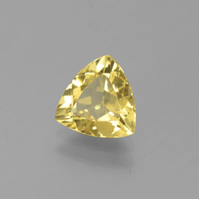 Berillo dorato naturale giallo da 0,86 ct, trillion, VVS-VS